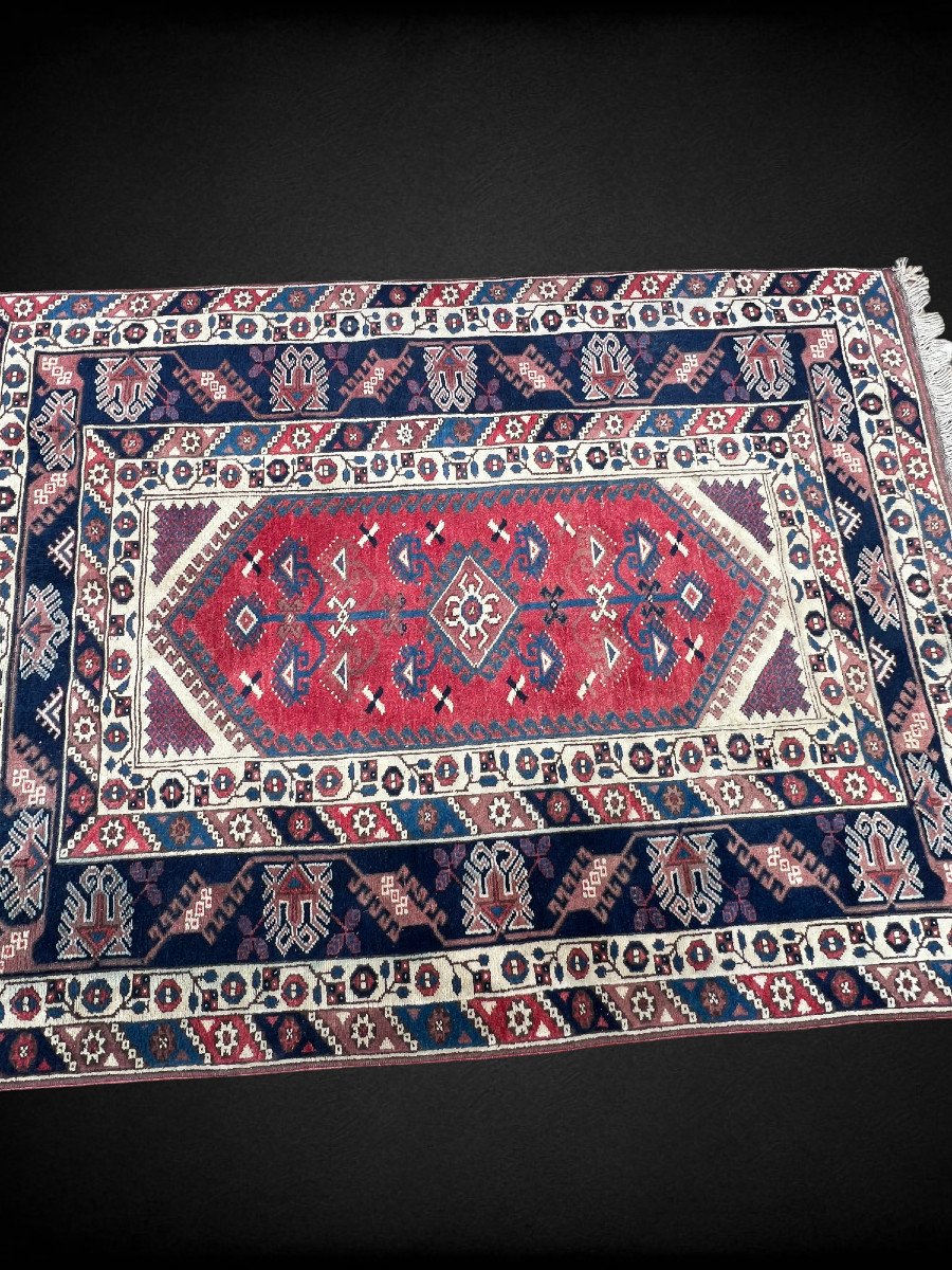 Tapis Turques En Laine Fait Main Noué De 220 Cm X 162 Cm-photo-2