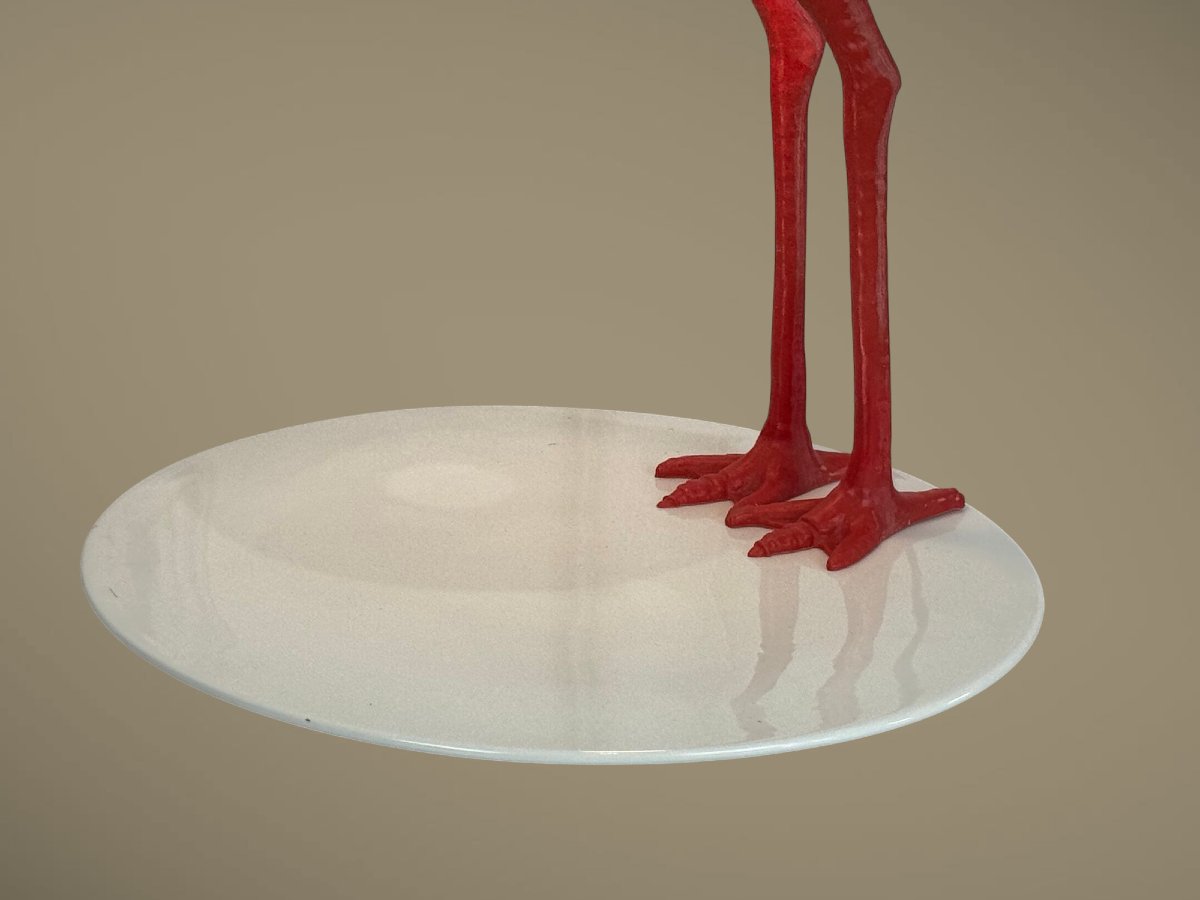 Lamp By Ingo Maurer 1982 Model Bibibibi Limited Edition In Metal / Porcelain-photo-4