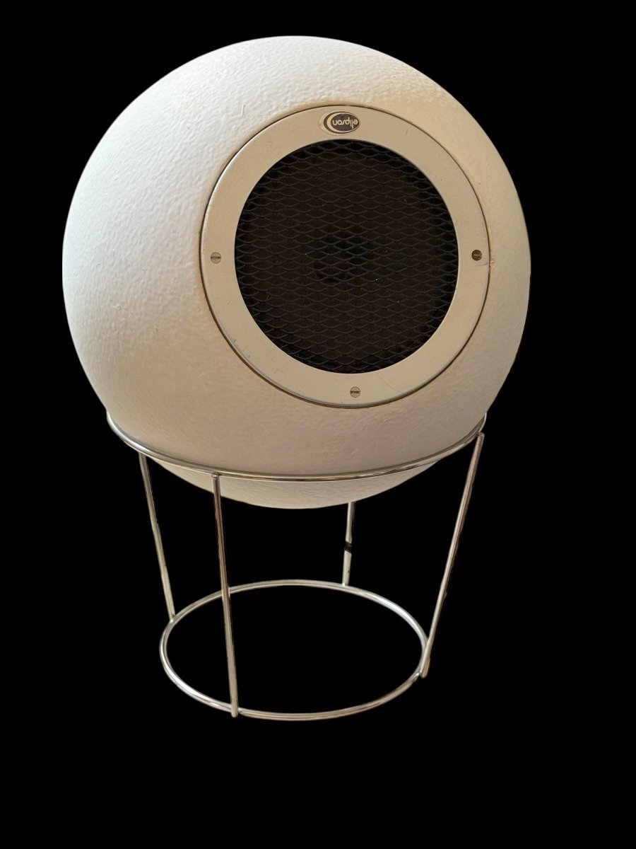 PAIRE D ENCEINTES ELIPSON AS40 EN STAFF BLANC AVEC SUPPORT MÉTAL DES ANNÉES 60-photo-7