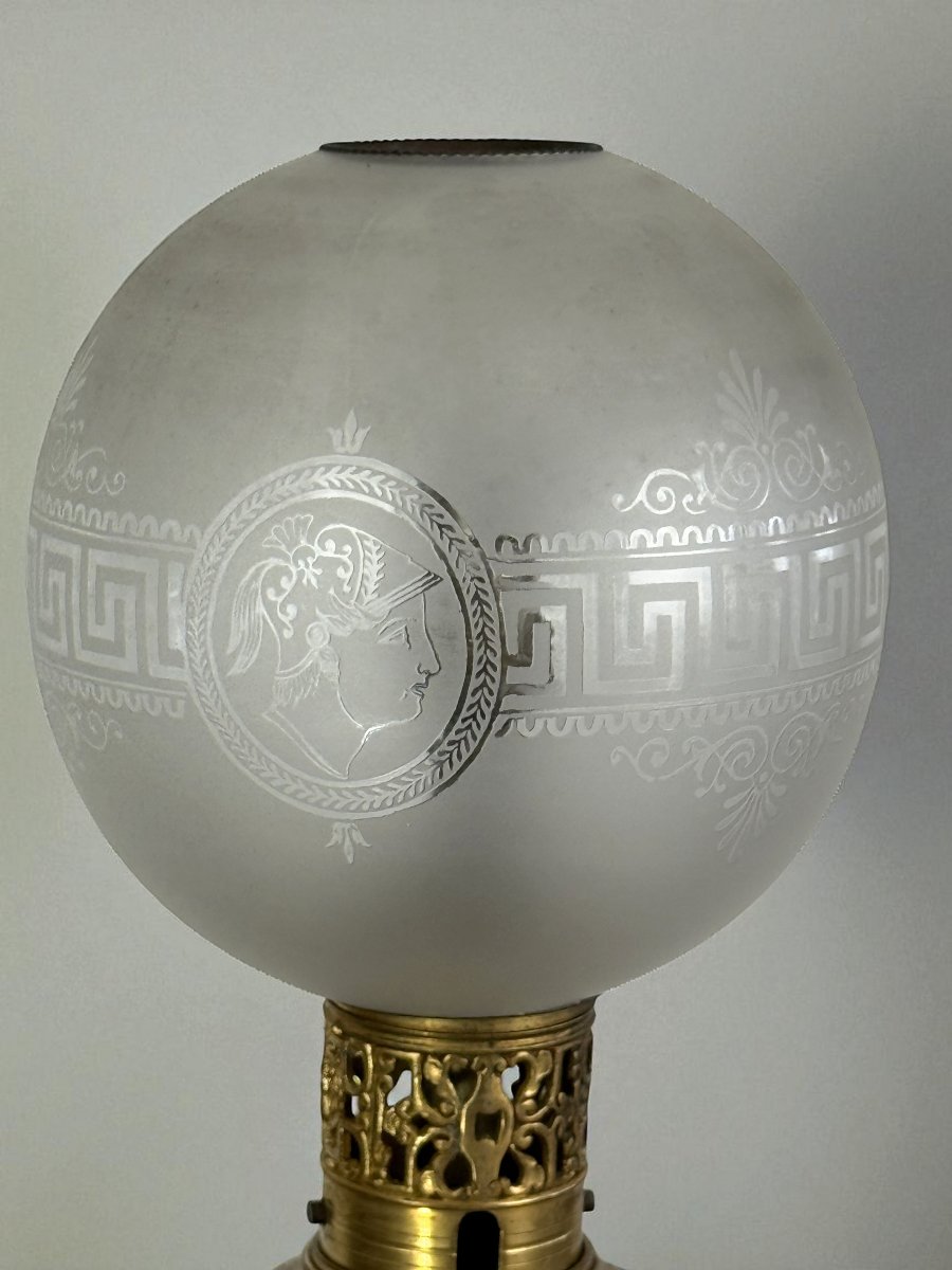 China Napoleon III Period Lamp In Ox Blood Ceramic Decorated With Gilt Bronze-photo-4