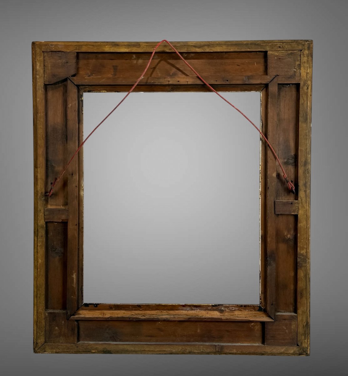 CADRE DU XIXe EN BOIS ET STUC DORÉ POUR PEINTURE 57 CM X 47,5 CM-photo-7