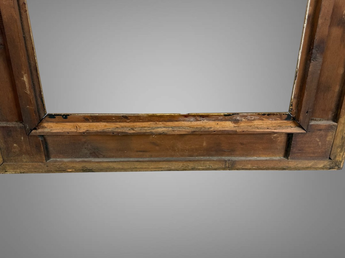 CADRE DU XIXe EN BOIS ET STUC DORÉ POUR PEINTURE 57 CM X 47,5 CM-photo-8