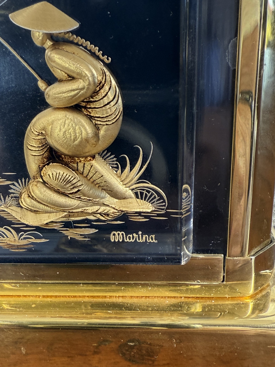 Jeager-lecoultre (switzerland) Atmos Clock Marina Model "chinese" From 1965-photo-7