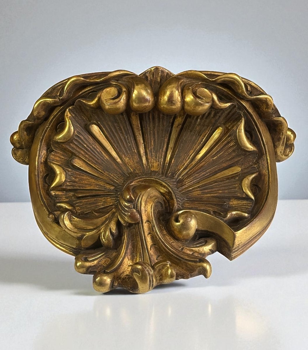 Pair Of Large Wall Consoles In Gilt And Carved Wood, Napoleon III Period-photo-1