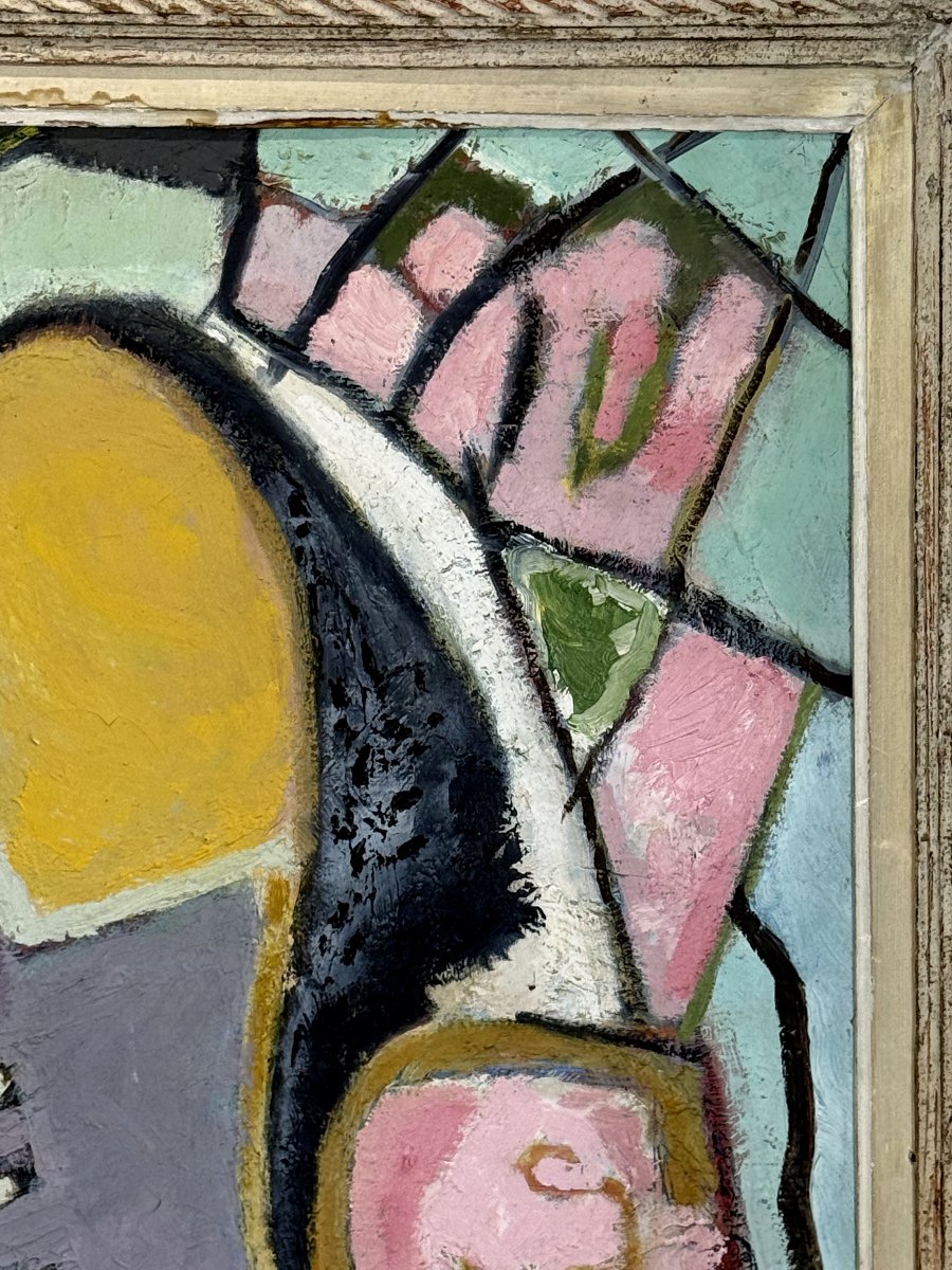 Large Painting / Oil On Canvas By "otto Herbert Hajek (austria) From 1968-photo-2