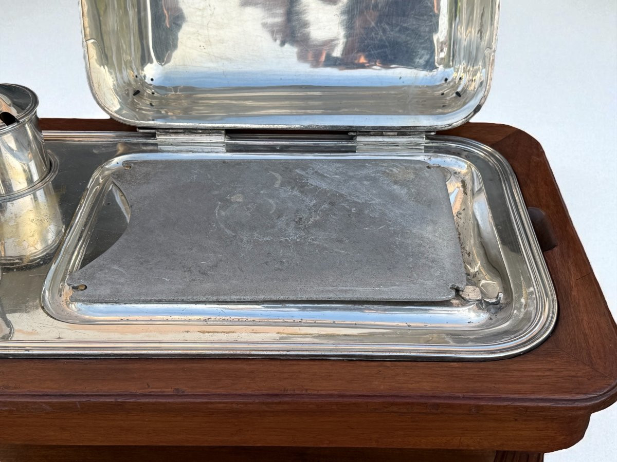 19th-century Carving Trolley In The Style Of Christofle In Mahogany-photo-5