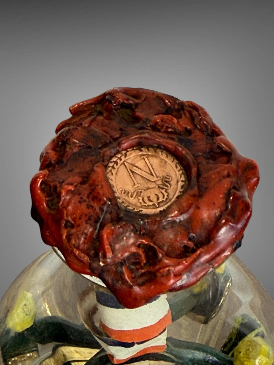 BOUTEILLE DE LA PASSION OU VOTIVE EN VERRE RETOUR DES CENDRES DE NAPOLEON DU XIX-photo-4