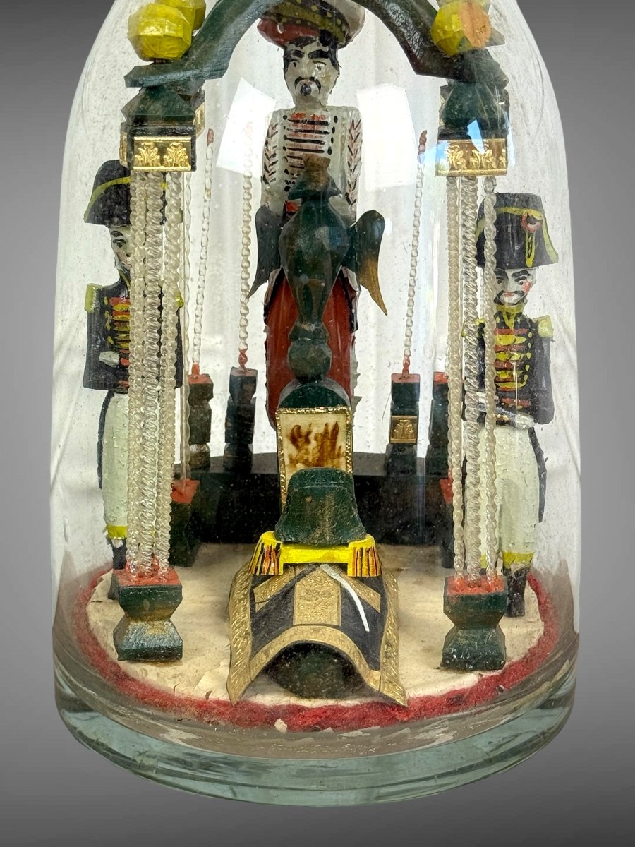 BOUTEILLE DE LA PASSION OU VOTIVE EN VERRE RETOUR DES CENDRES DE NAPOLEON DU XIX-photo-1