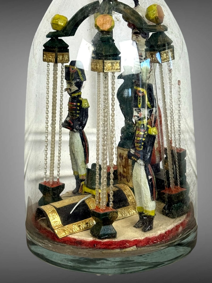 BOUTEILLE DE LA PASSION OU VOTIVE EN VERRE RETOUR DES CENDRES DE NAPOLEON DU XIX-photo-3