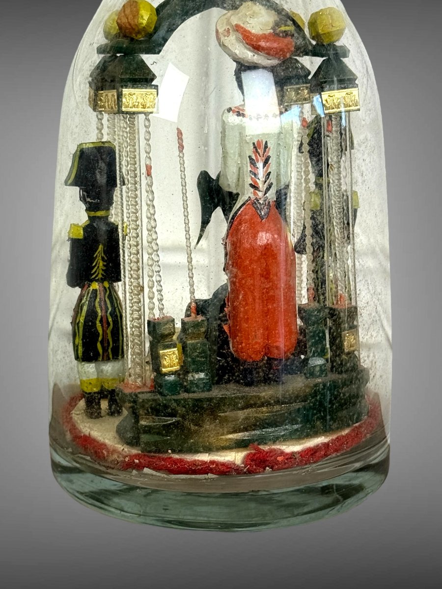 BOUTEILLE DE LA PASSION OU VOTIVE EN VERRE RETOUR DES CENDRES DE NAPOLEON DU XIX-photo-4