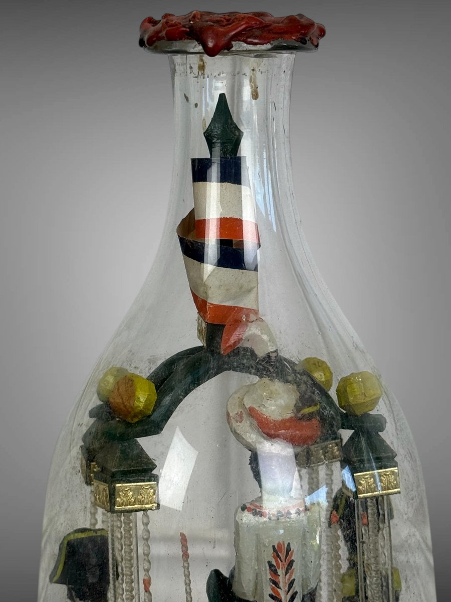 BOUTEILLE DE LA PASSION OU VOTIVE EN VERRE RETOUR DES CENDRES DE NAPOLEON DU XIX-photo-5