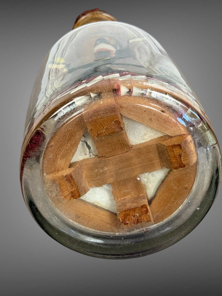 BOUTEILLE DE LA PASSION OU VOTIVE EN VERRE RETOUR DES CENDRES DE NAPOLEON DU XIX-photo-6