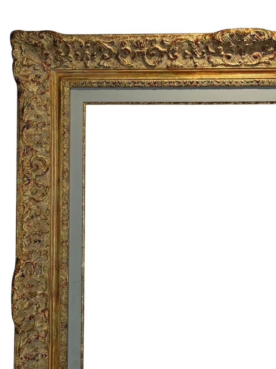 1950s Montparnasse Frame In Wood And Stucco For Painting, 50 Cm X 60 Cm-photo-1