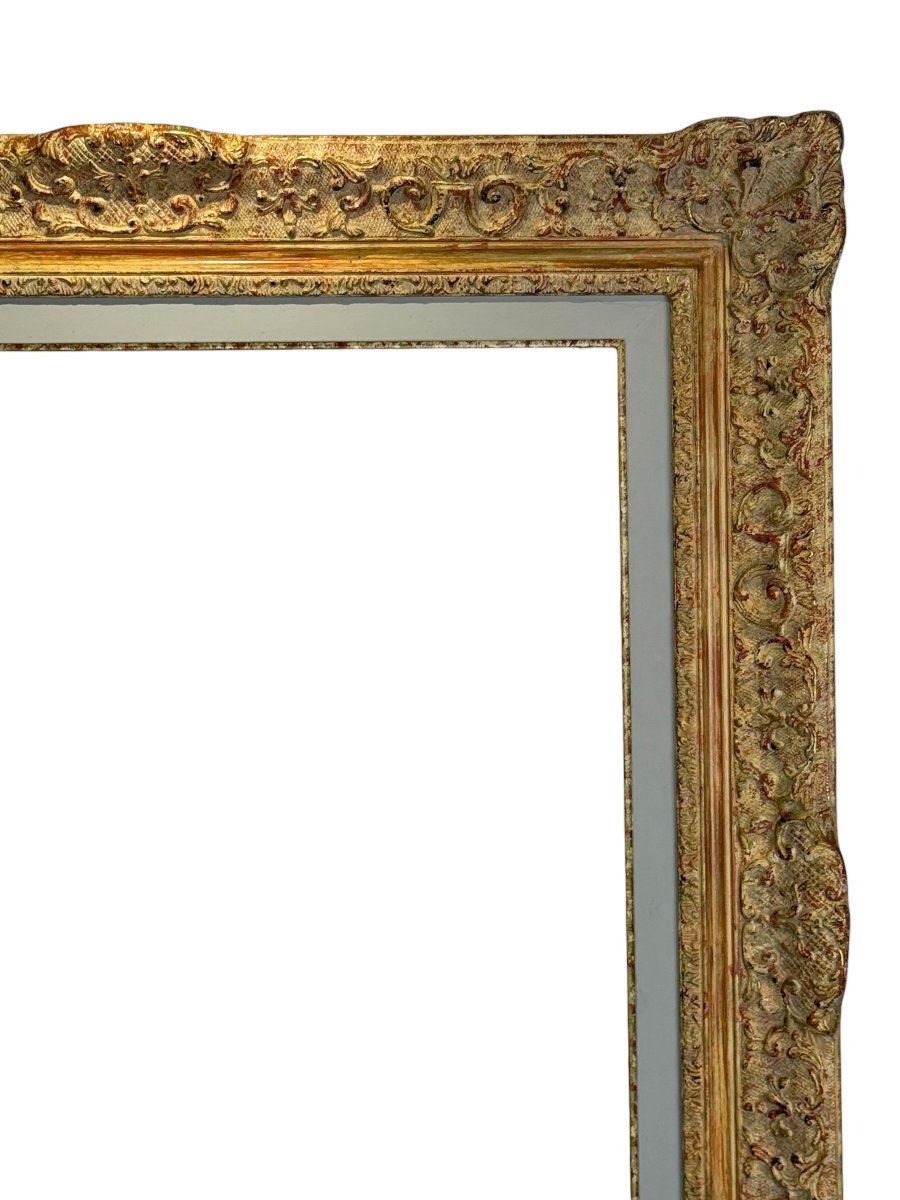 1950s Montparnasse Frame In Wood And Stucco For Painting, 50 Cm X 60 Cm-photo-4