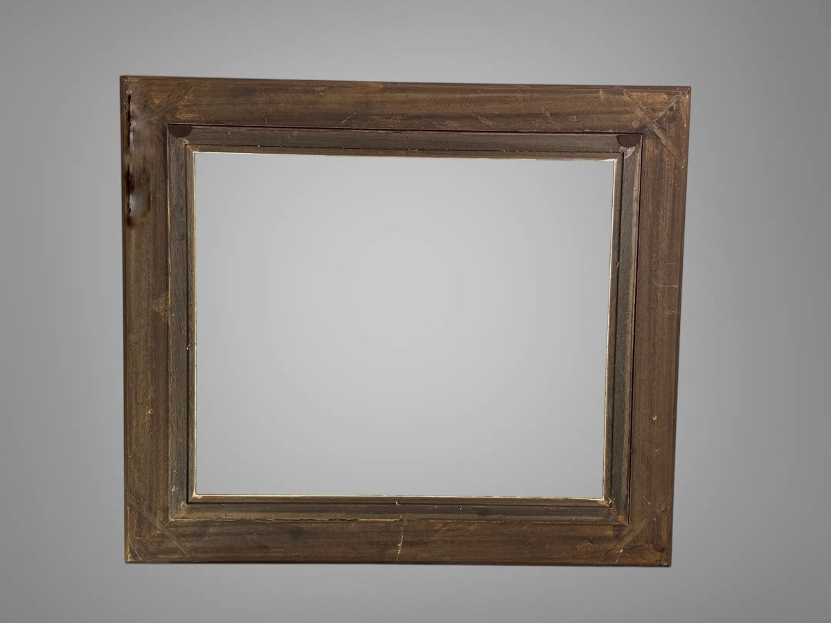 1950s Montparnasse Frame In Wood And Stucco For Painting, 50 Cm X 60 Cm-photo-7