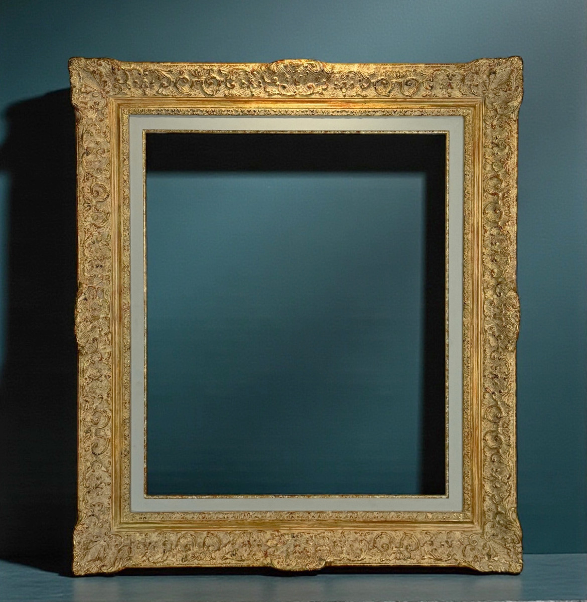 1950s Montparnasse Frame In Wood And Stucco For Painting, 50 Cm X 60 Cm
