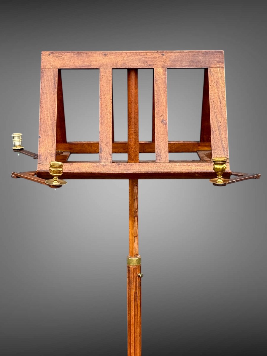 19th Century Walnut Music Stand/duet Stand-photo-4