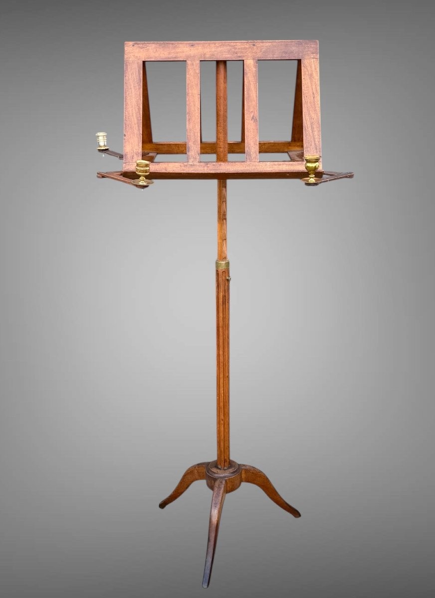 19th Century Walnut Music Stand/duet Stand