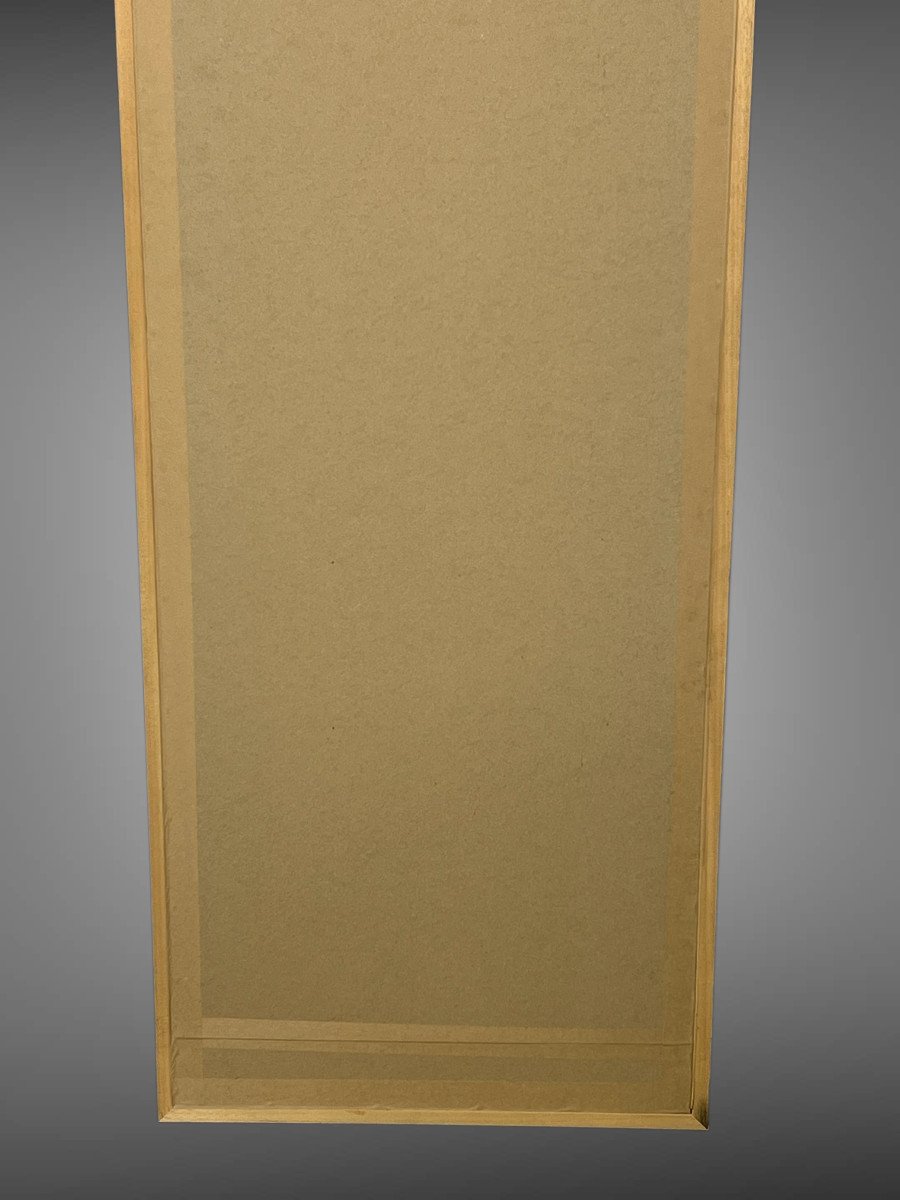 Large Watercolor Late 18th/early 19th Century In Chinese Paper On Rice Paper (reframed) -photo-4