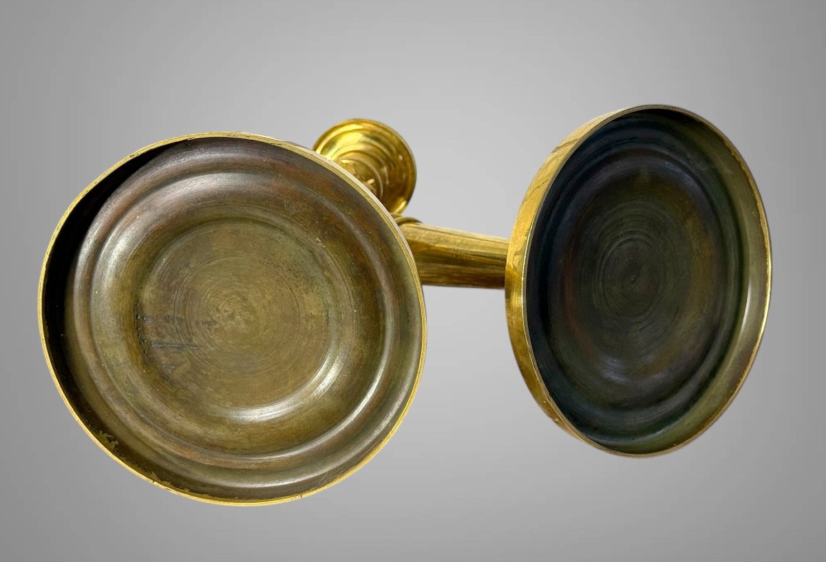 Pair Of Empire Period Chandeliers "claude Galle Model" In Chiseled And Gilt Bronze-photo-6