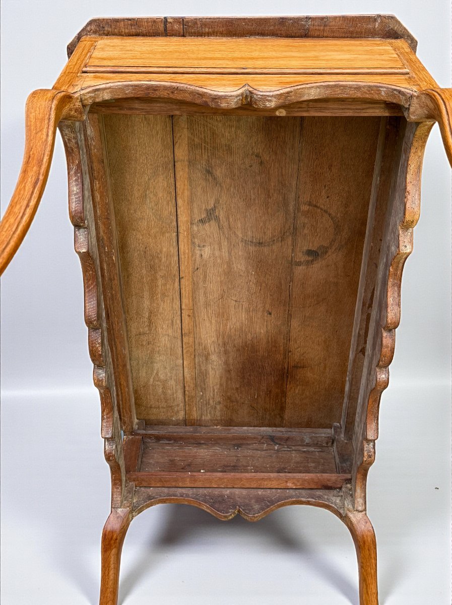 TABLE BUREAU EPOQUE LOUIS XV DU XVIIIe EN CHÊNE OUVRANT PAR UN TIROIR CENTRALE-photo-7