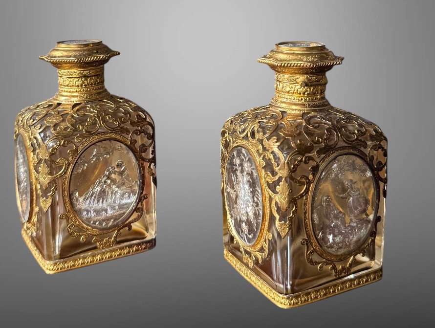 GRAND COFFRET SIGNÉ ALPHONSE GIROUX A DECOR DE SCENES DE CHASSE EPOQUE NAP III-photo-7