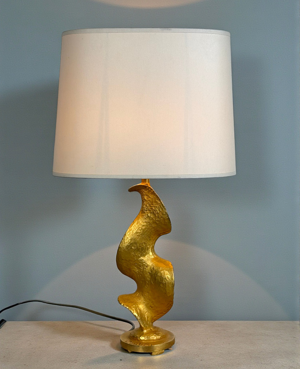 LAMPE EN BRONZE DORÉ DE NICOLAS DE WAËL FABRIQUÉE PAR FONDICA 2000