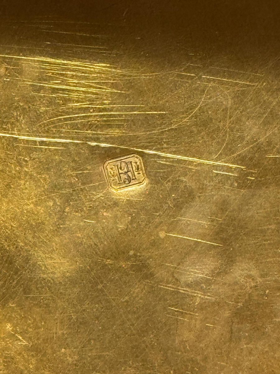 Barbedienne (attributed To) Crystal Cup With Enameled Cloisoné Bronze Mount-photo-3