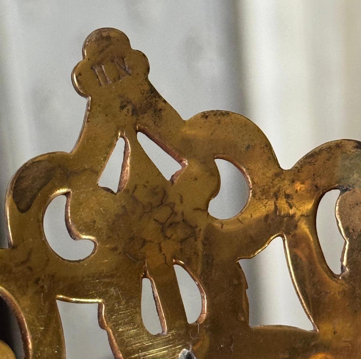 Barbedienne (attributed To) Crystal Cup With Enameled Cloisoné Bronze Mount-photo-5