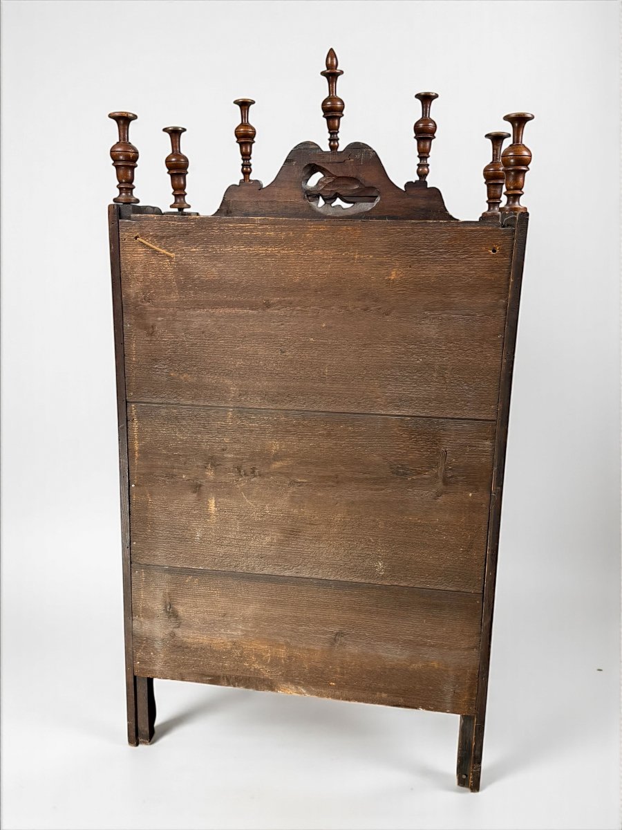 PETITE VITRINE PROVENÇALE DU XVIe EN NOYER DE STYLE LOUIS XV-photo-3