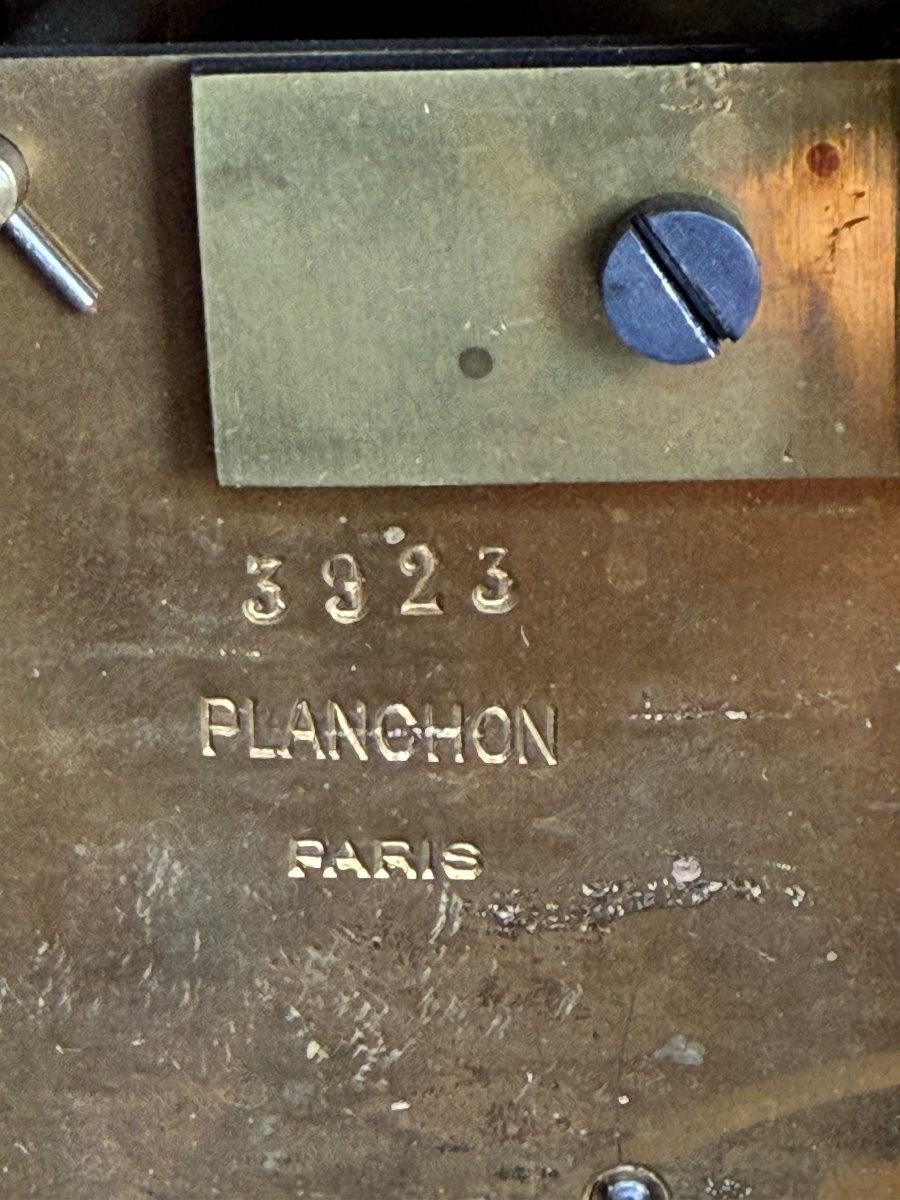 Louis XV Style Gilt Wood Clock And Console "planchon Movement"-photo-2