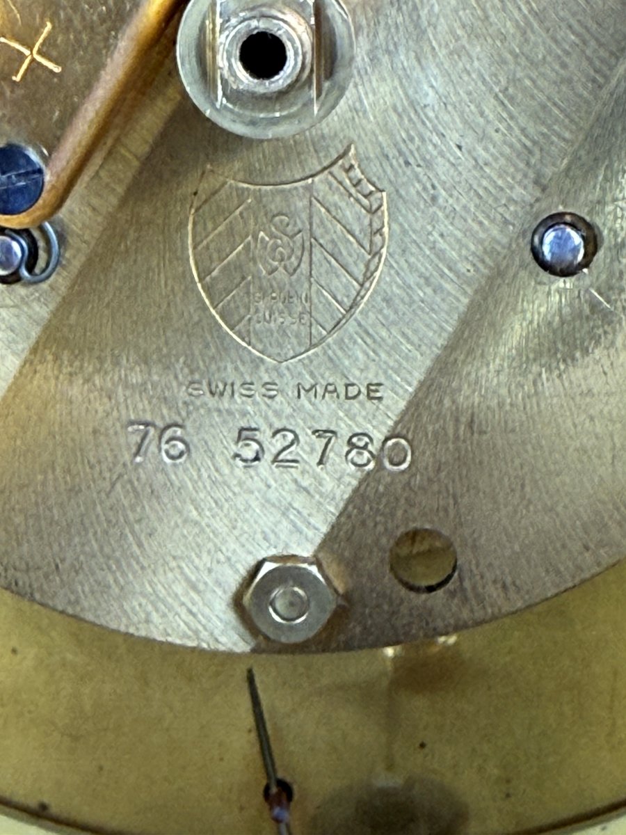 Louis XV Style Elephant Clock In Patinated And Gilt Bronze From The 1970s-photo-6