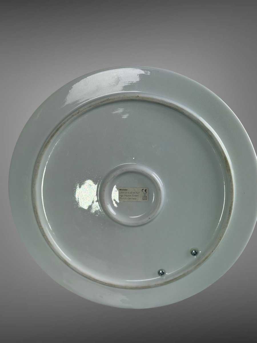 LAMPE DE INGO MAURER 1982 MODELE BIbibibi EDITION LIMITÉE EN METAL / PORCELAINE-photo-2