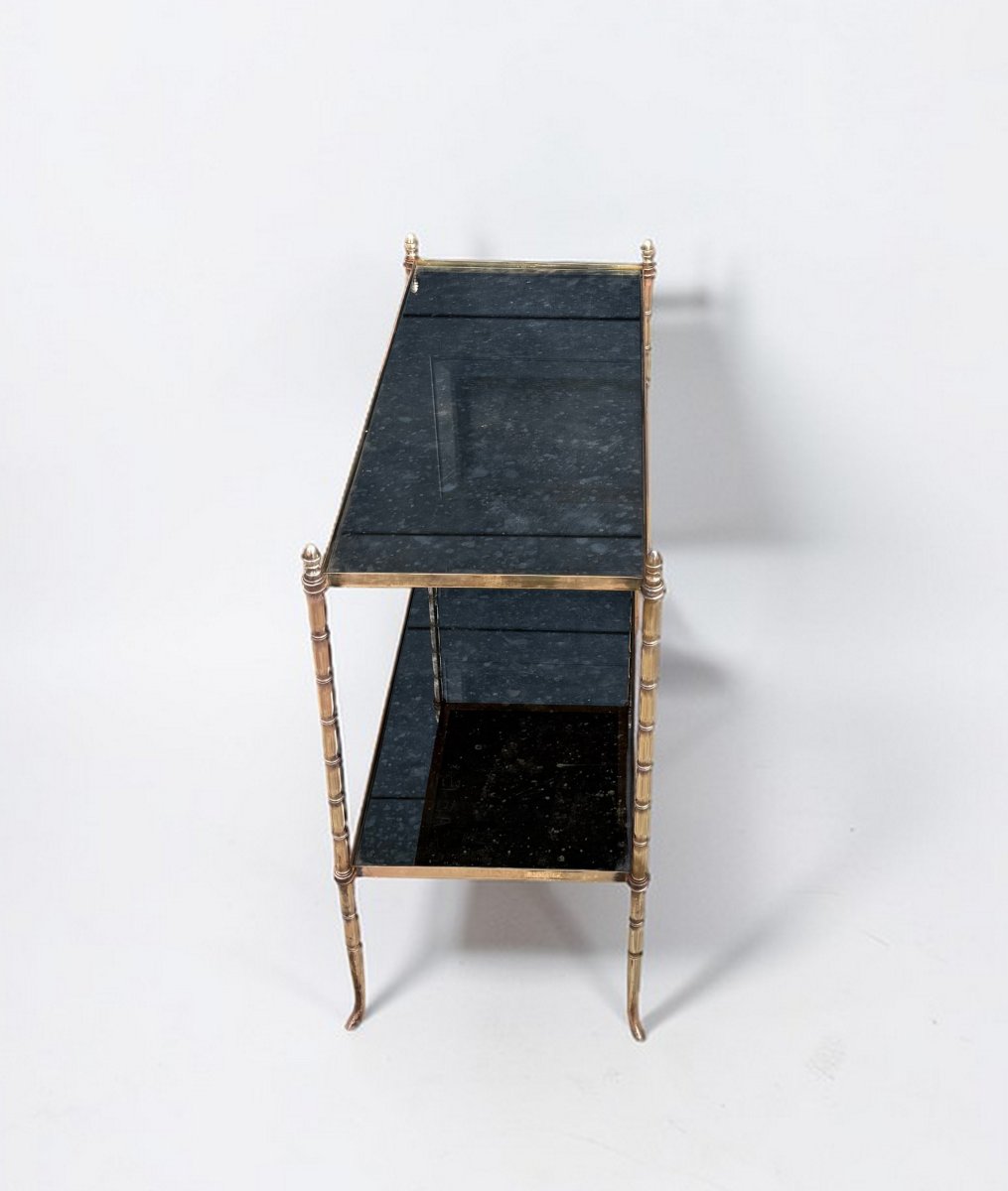 Table / Side Table / From The 1970s By Maison Bagues En Bronze Et Verre-photo-1