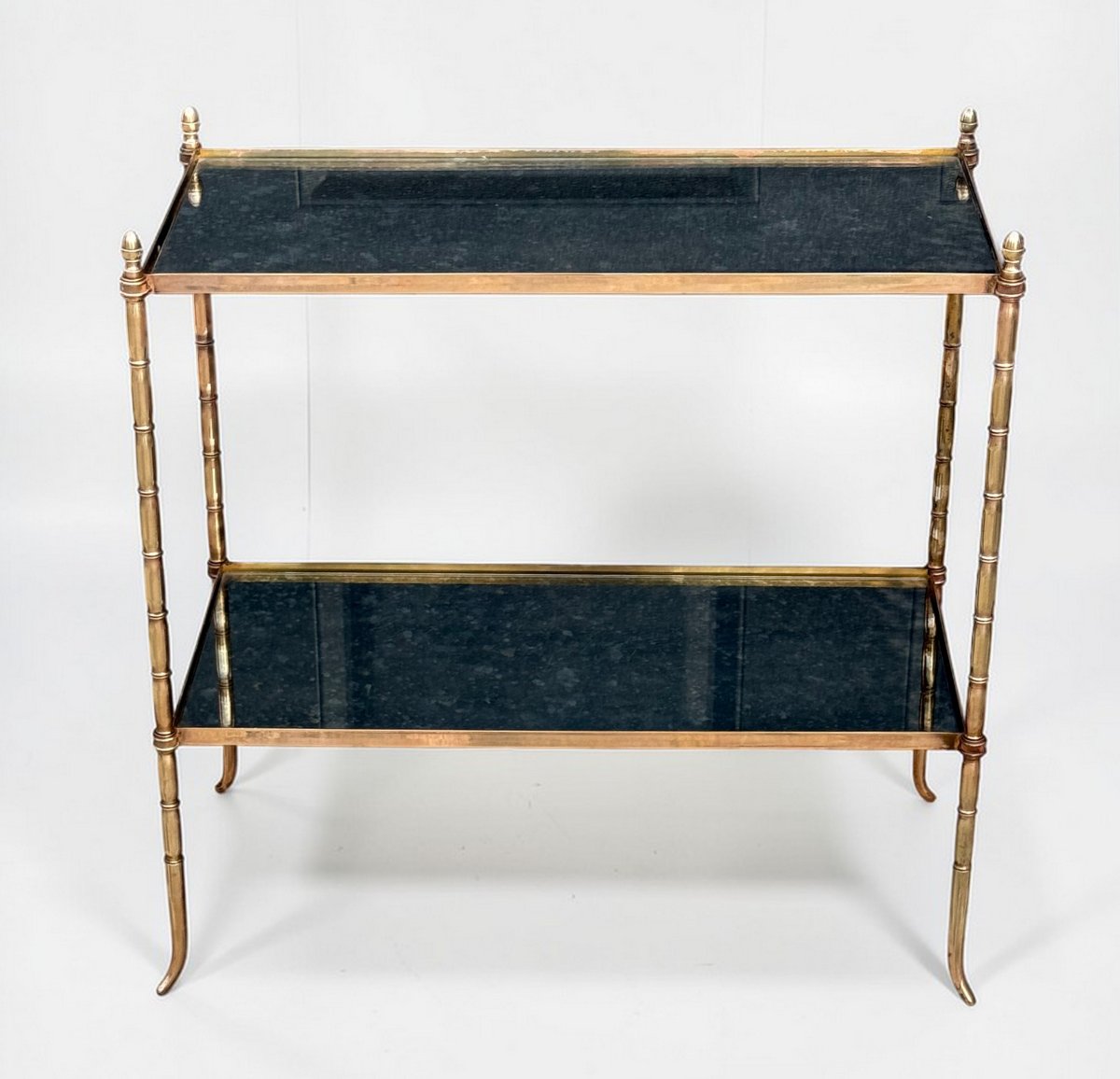 Table / Side Table / From The 1970s By Maison Bagues En Bronze Et Verre-photo-4