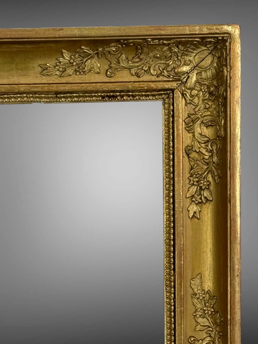 19th Century Epoque Frame In Gilded Wood /stuc For Painting 27.5 Cm X 21.5 Cm-photo-4