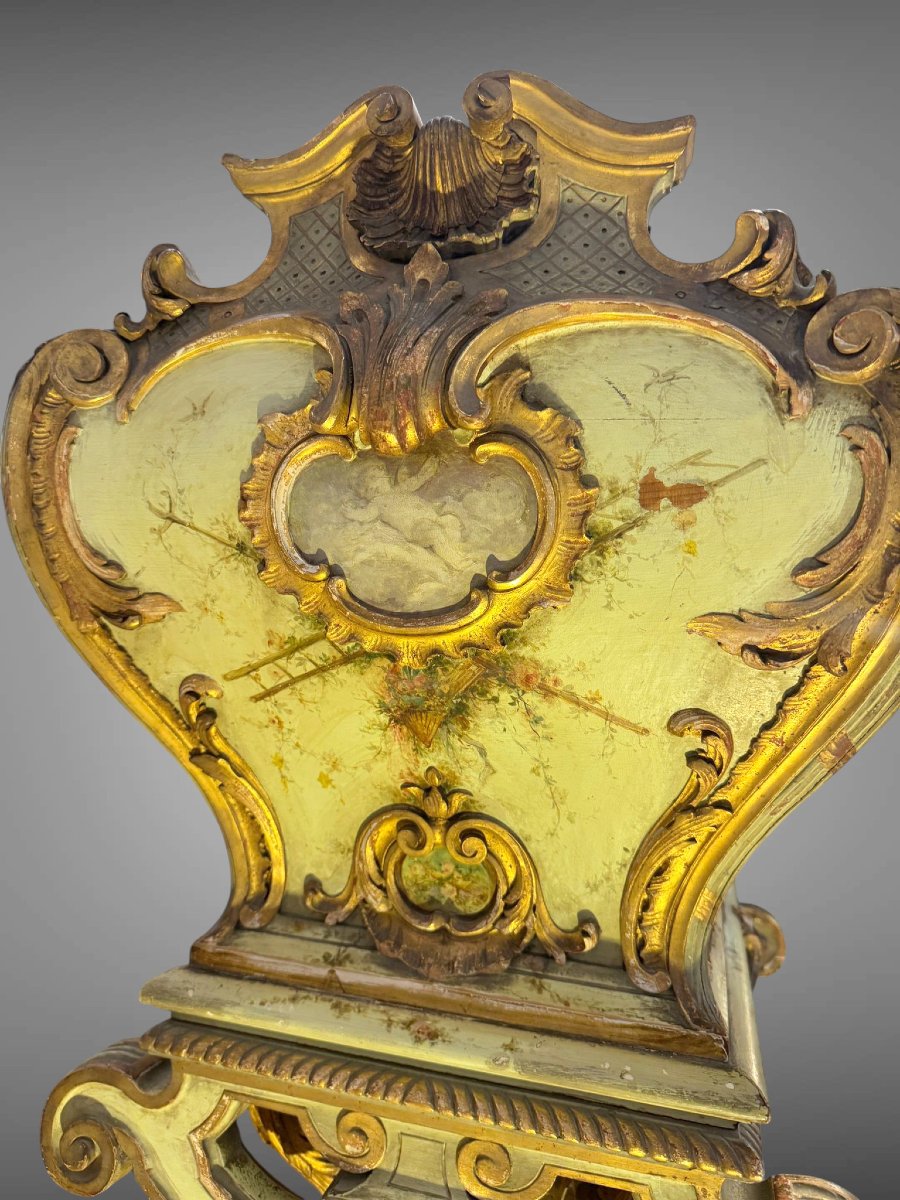 Large Painted Wooden Gardenboard In The Form Of A Berceau From The 18th Century Louis XV Period-photo-3