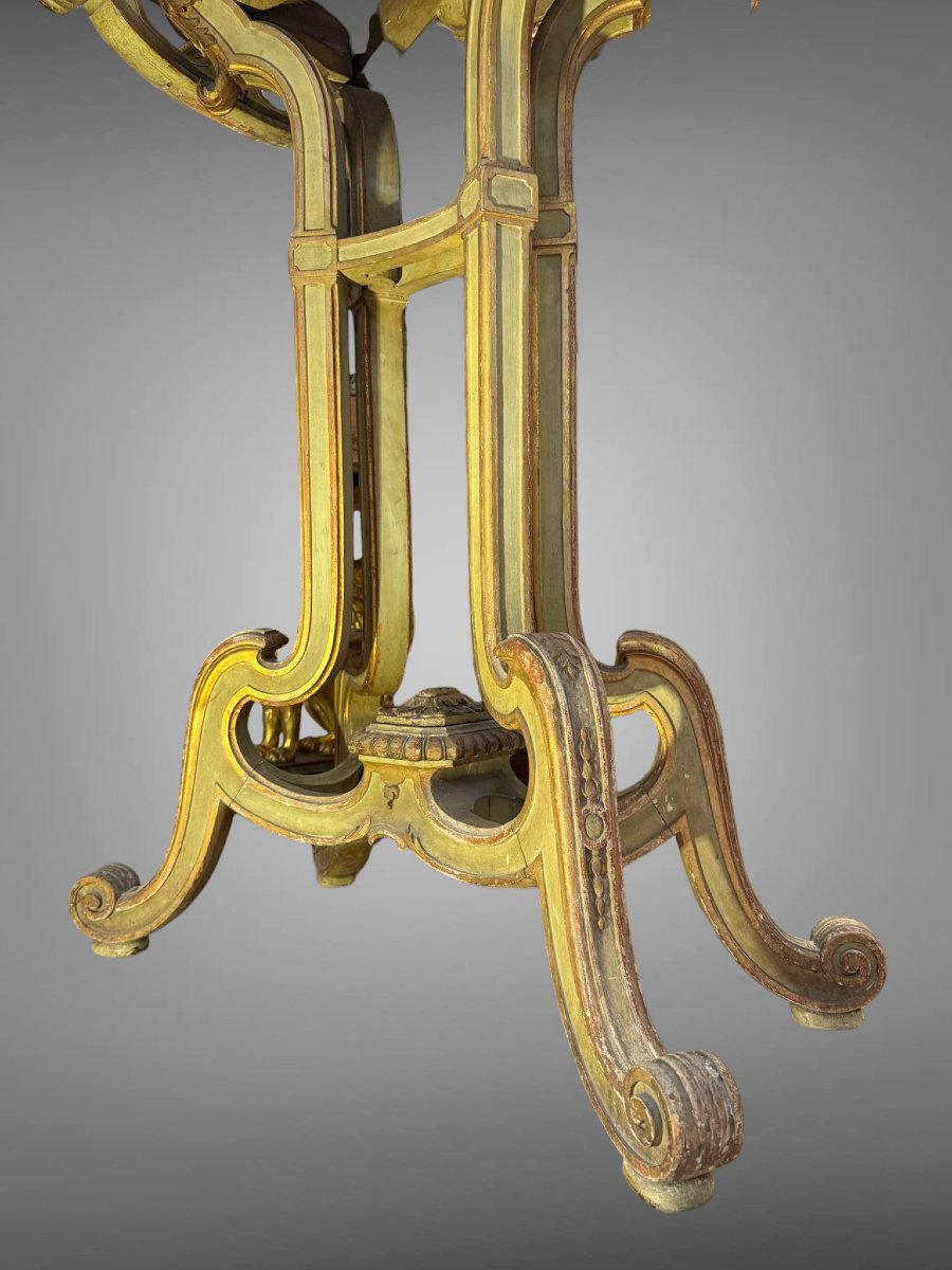 Large Painted Wooden Gardenboard In The Form Of A Berceau From The 18th Century Louis XV Period-photo-4