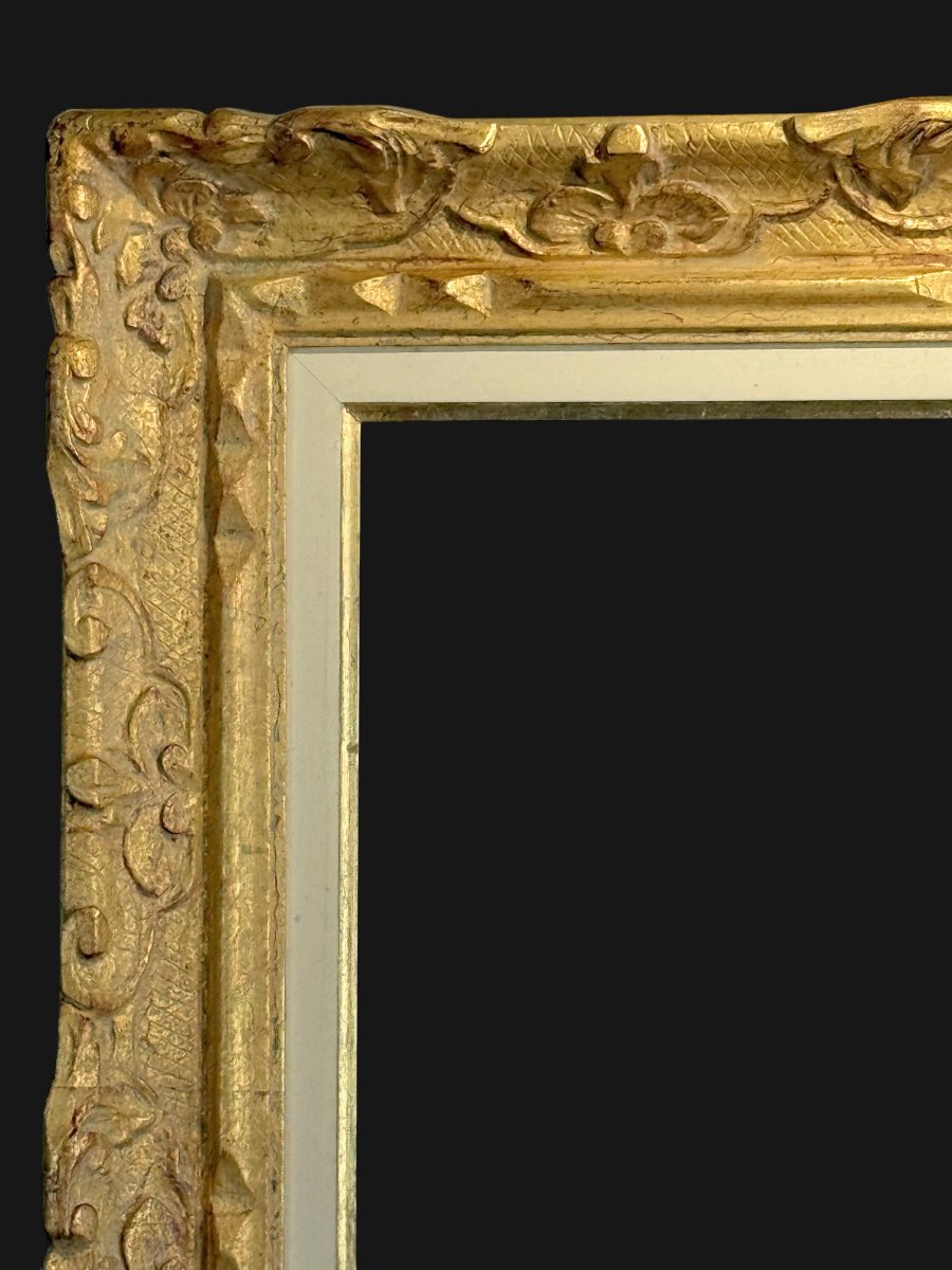 Antique Montparnasse Gilded Wood Frame For Painting 55.5 Cm X 46 Cm ( 10f )-photo-1
