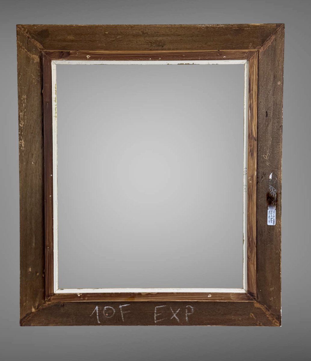 Antique Montparnasse Gilded Wood Frame For Painting 55.5 Cm X 46 Cm ( 10f )-photo-4