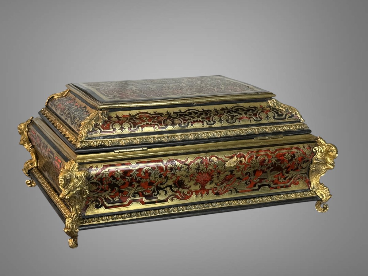 Napoleon III Period Boulle Marquetry Box In The Louis XIV Style-photo-3