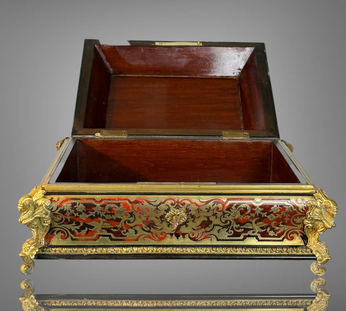 Napoleon III Period Boulle Marquetry Box In The Louis XIV Style-photo-5