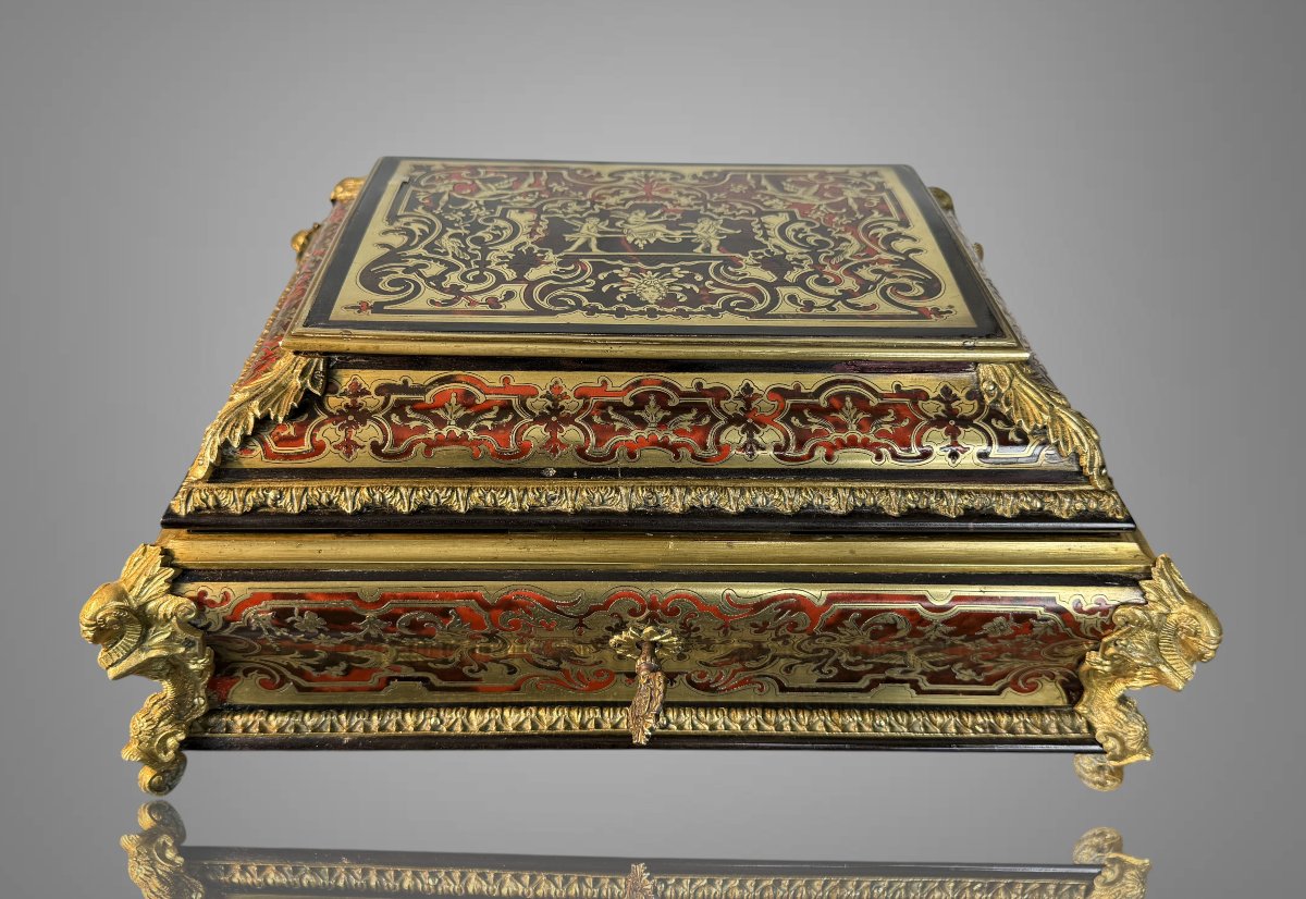 Napoleon III Period Boulle Marquetry Box In The Louis XIV Style-photo-7