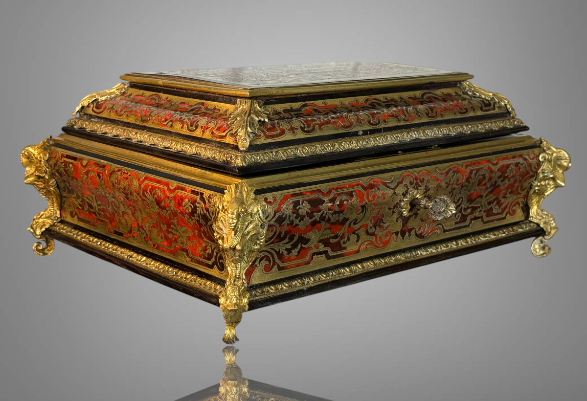 Napoleon III Period Boulle Marquetry Box In The Louis XIV Style