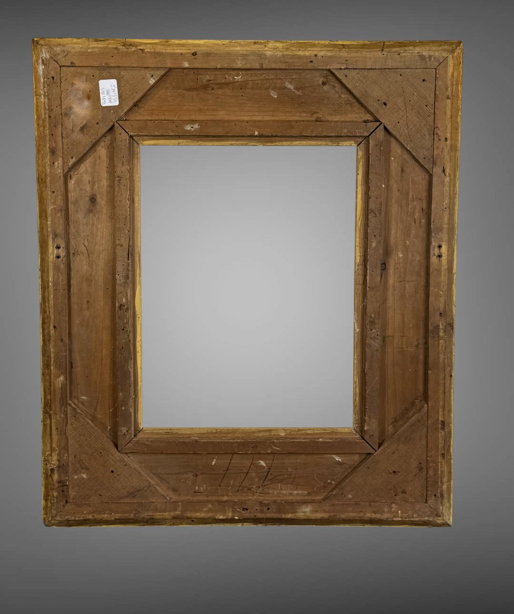 Richly Sculptured 19th Century Frame In Wood And Gilded Stuc For Painting 47 Cm X 36 Cm-photo-8