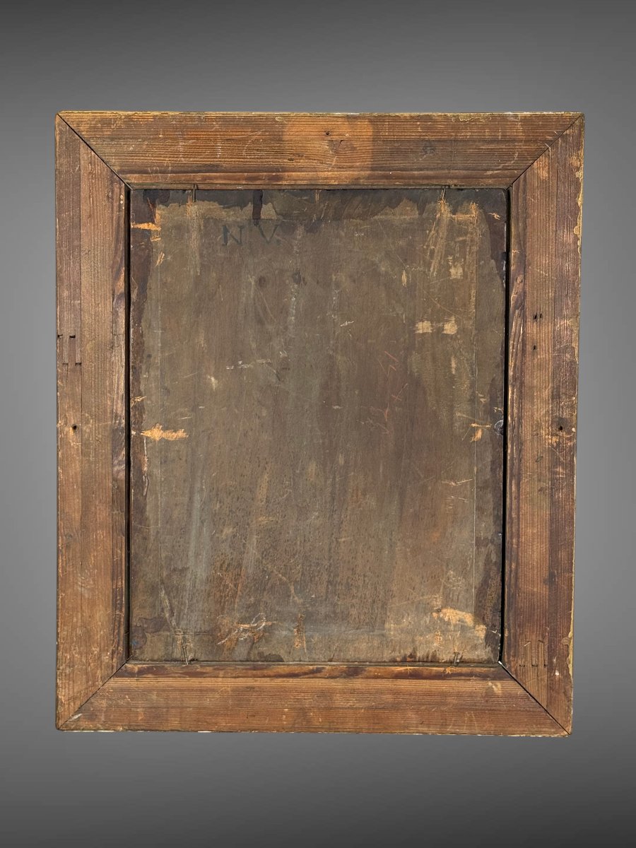 XIXth Century Tube / Oil On Panel Representing A Napoleonian Rider-photo-5