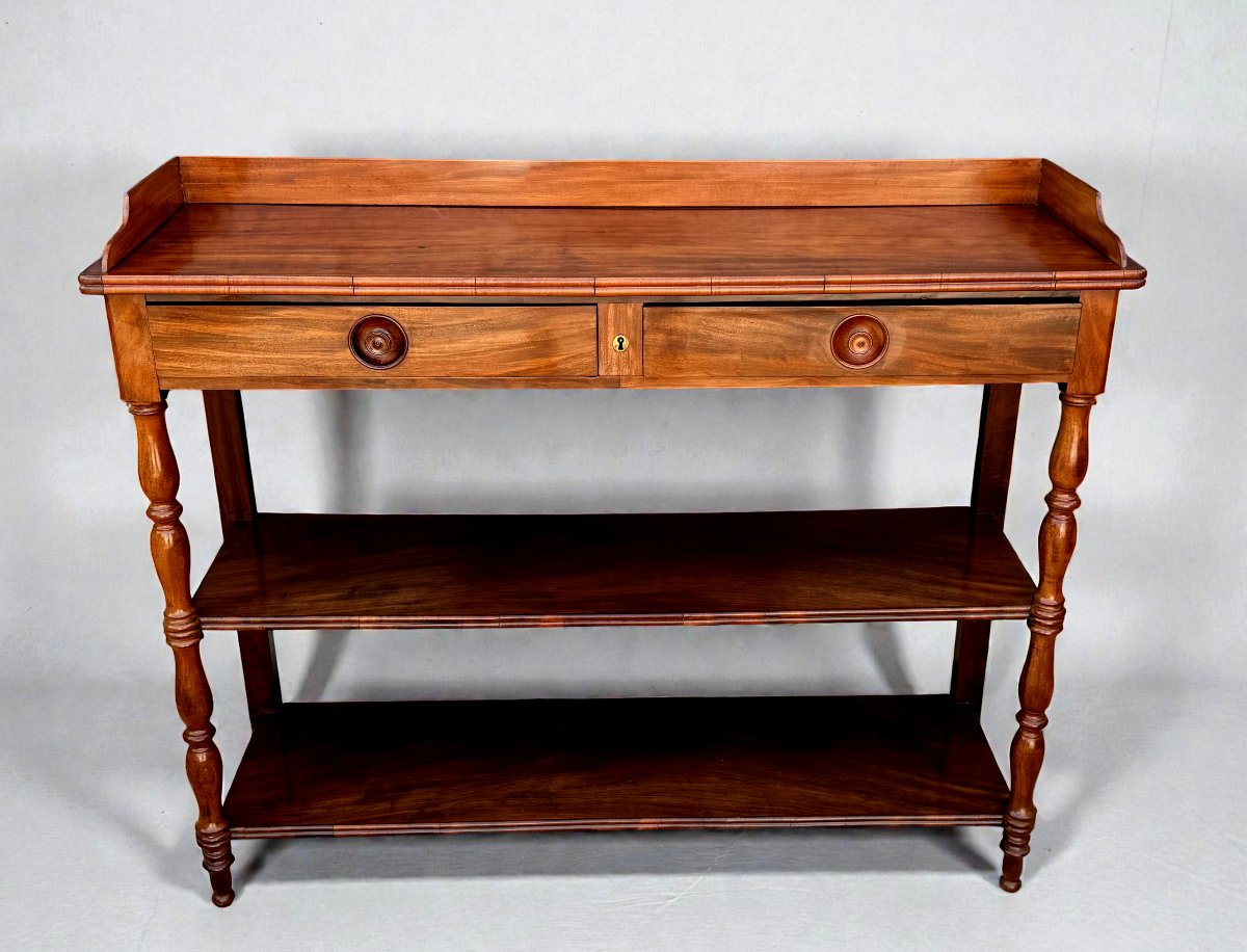 Furniture / Desserter / 19th Century Multi-level English Casewood Console-photo-1