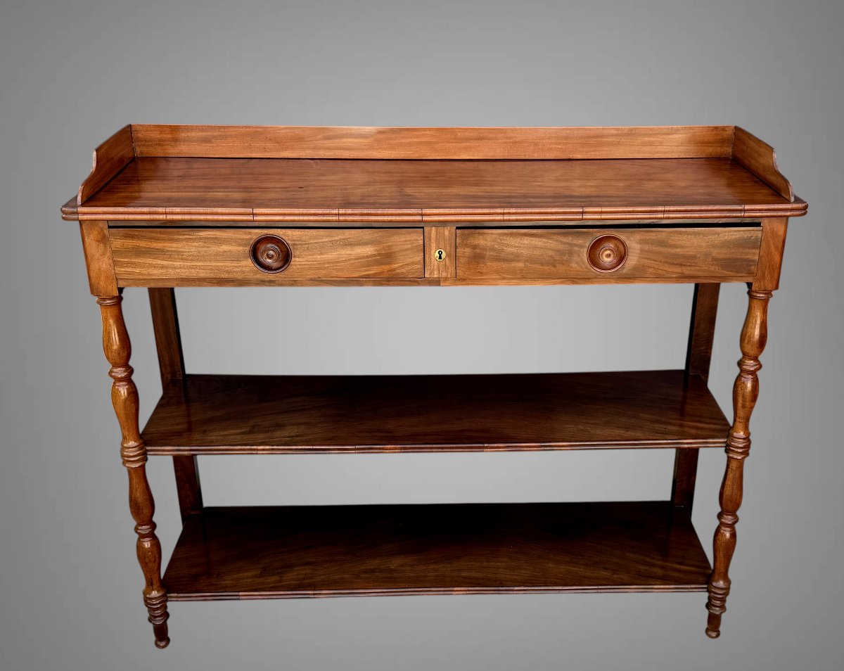 Furniture / Desserter / 19th Century Multi-level English Casewood Console-photo-2