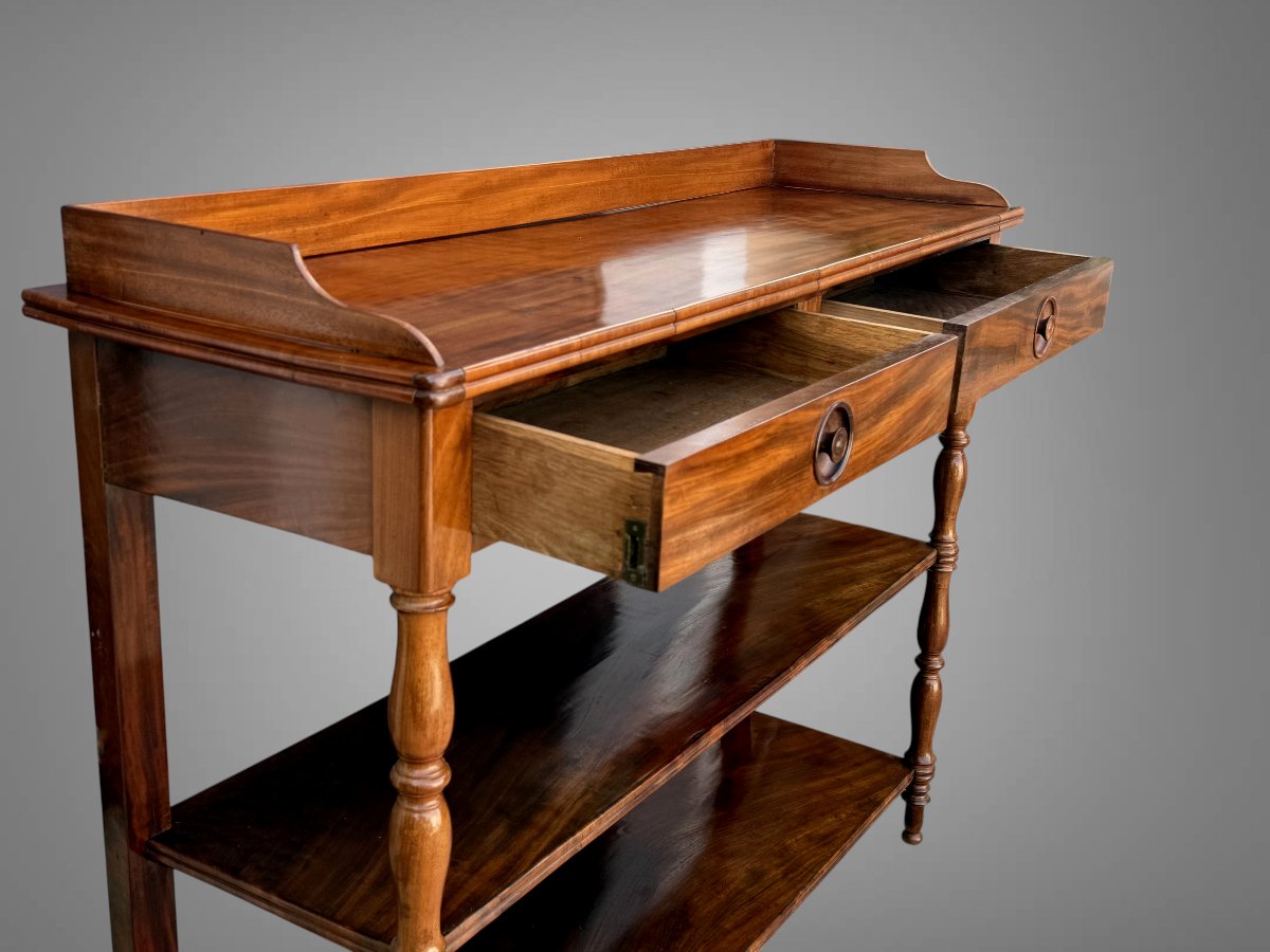 Furniture / Desserter / 19th Century Multi-level English Casewood Console-photo-6