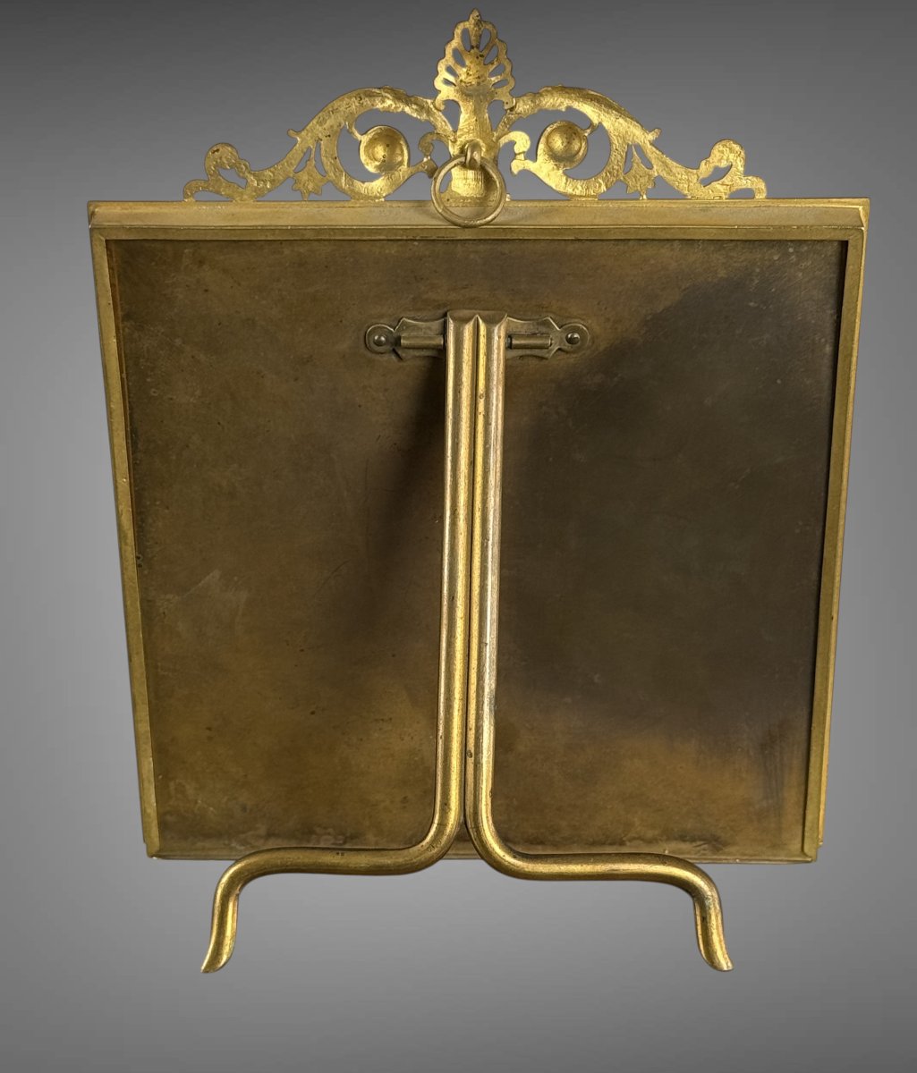 Napoleon III Gilt Bronze And Polychrome Enamel Frame, Circa 1870 In The L XVI Style-photo-5